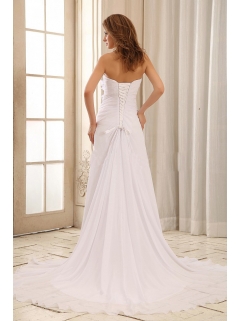 Beautiful 2013 Wedding Dress Hand Made Flowers and Ruched Bodice Sweetheart