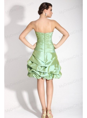 Apple Green Sweetheart Prom Dress with Beading and Ruching