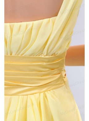 Empire One Shoulder Beading Chiffon Short Prom Dress Prom Dress