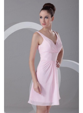 Empire Strapless Chiffon Aqua Blue Knee-length Prom Dress