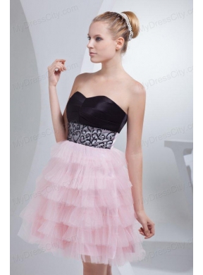 Sweetheart A-line Sweetheart Mini-length Beading Prom Dress with Side Zipper