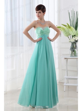 Empire Apple Green Sweetheart Backless Beading Prom Dress