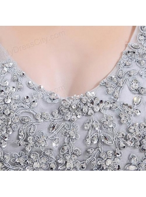 Column Square Court Train Appliques Beading Taffeta White Prom Dress