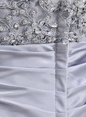 Column Square Court Train Appliques Beading Taffeta White Prom Dress