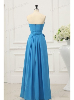 Simple Sweetheart Empire Prom Dress in Teal with Sash