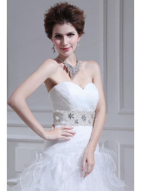 2014 Spring Beautiful A-line Sweetheart Floor-lengthWedding Dress with Ruffles and Appliques