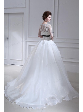 2014 Spring Beautiful A-line Sweetheart Floor-lengthWedding Dress with Ruffles and Appliques