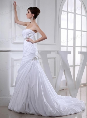 2014 Spring Popular Puffy Sweetheart Wedding Dress with Beading