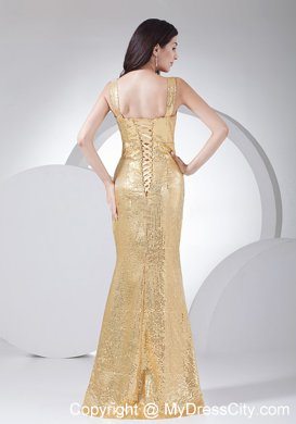 Luxurious Paillette V-neck Column Gold 2013 Cheap Evening Party Dresses