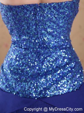 Sweetheart Sequined Royal Blue Chiffon 2013 Prom Evening Dress