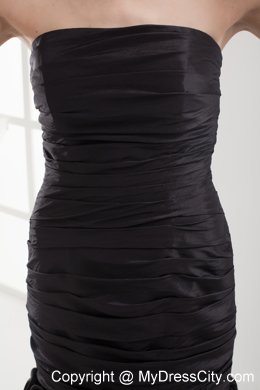 Black Mermaid Ruffled Layers Evening Dress with Ruches 2013