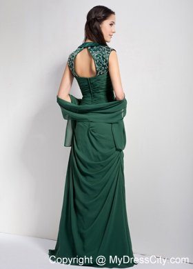 Hollow Out Dark Green Column Sweetheart Mothers Dresses Brush Train