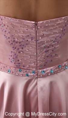 Empire Long Strapless Beading Mother Of The Bride Dress in Pink