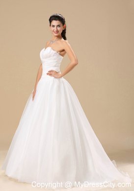 Sweetheart Ruche and Beading for Court Train 2013 Wedding Dress