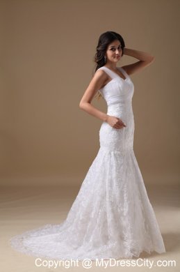 Mermaid Sweetheart Court Train Luxurious Lace Wedding Dresses