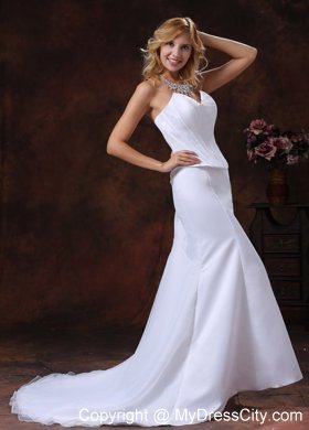 Simple Sweetheart Corset Mermaid Wedding Dress For Custom Made