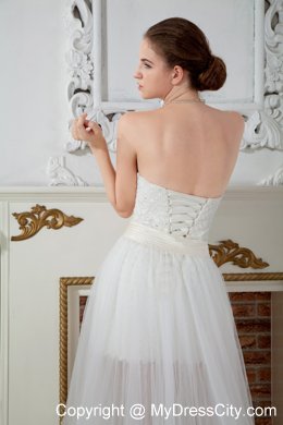 Gorgeous Empire Sweetheart Court Train Organza Beaded Wedding Dresses