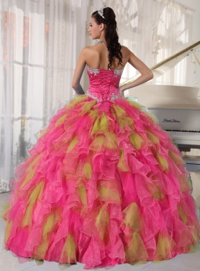 Sweetheart Organza Cheap Quinceanera Dresses with Appliques and Sash