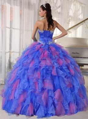 Popular Sweetheart Pretty Quinceanera Dresses with Appliques and Ruffles