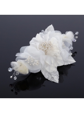 Beautiful Pearls Blue Tulle Fascinators Hair Flower