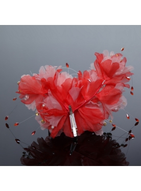 Beautiful Red Feather Pearl Feather Fascinators for Outdoor