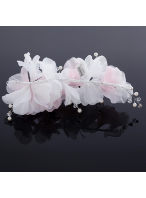 Cute Tulle Wedding Hair Flower with Imitation Pearls