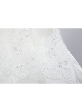 Discount Two-Tier Classic Wedding Veils with Lace Edge