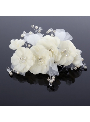 Pure Imitation Pearls Wedding Hair Flower for Summer