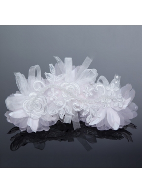 White Tulle 2014 Summer Fascinators with Beading