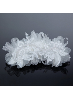 White Tulle 2014 Summer Fascinators with Beading