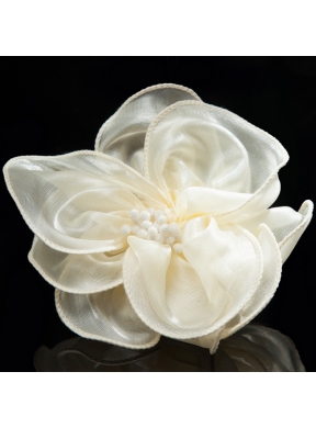 Cheap Organza Champagne Fascinators for Special Occasion