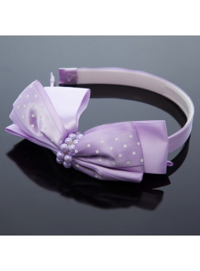 Cute Lavender Bowknot Hairpins Birdcage Veils with Beading