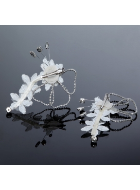 Nobile Alloy Silver Rhinestone Hair Ornament for Wedding