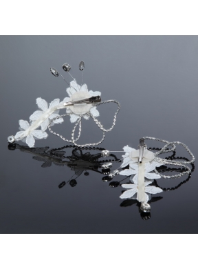 Nobile Alloy Silver Rhinestone Hair Ornament for Wedding