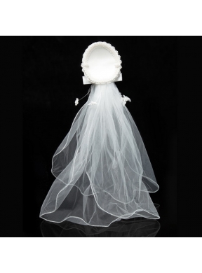 Simple Organza White Fascinators for Wedding