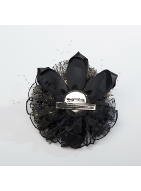 Summer Black Tulle Fascinators with Pearl