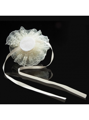 White Sash Organza Wedding Fascinators for Summer