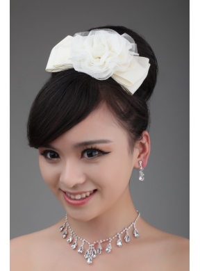 White Tulle Cheap Hairpins Birdcage Veils with Lace