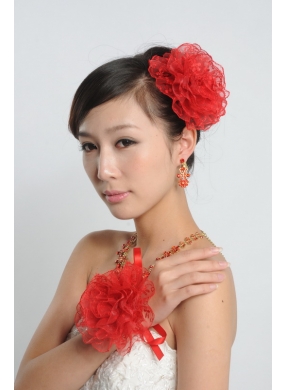 2014 Cheap and Exquisite Lace Red Fascinators