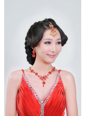 Alloy With Clear Rhinestone Ladies Jewelry Sets