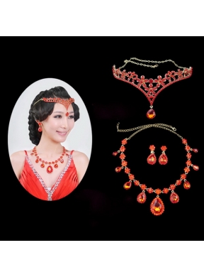 Beautiful Alloy With Crystal Womens Jewelry Sets