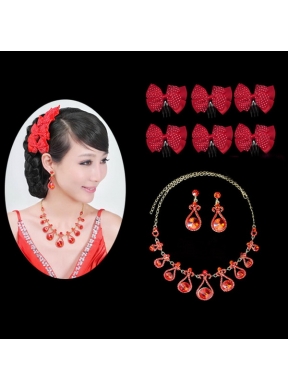 Beautiful Alloy With Crystal Womens Jewelry Sets