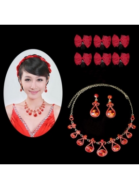 Beautiful Alloy With Crystal Womens Jewelry Sets