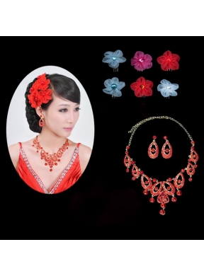 Beautiful Alloy With Rhinestone Ladies Jewelry Sets