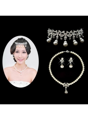 Beautiful Alloy With Rhinestone/Imitation Pearls Ladies Jewelry Sets