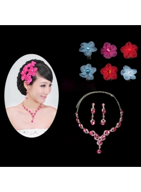 Elegant Alloy With Cubic Zirconia Ladies Jewelry Sets