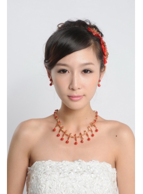 Elegant Alloy With Pearl Rhinestone Jewelry Sets