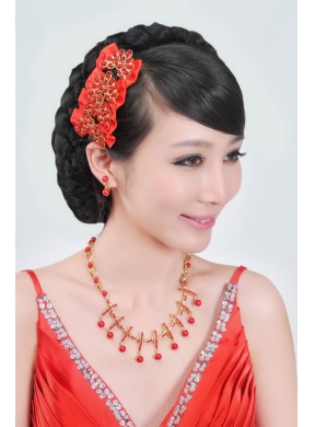 Elegant Alloy With Pearl Rhinestone Jewelry Sets