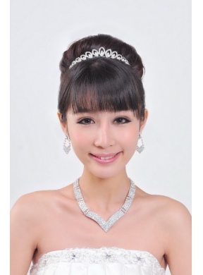 Elegant Alloy With Rhinestone Ladies  wedding Jewelry Sets