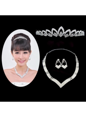 Elegant Alloy With Rhinestone Ladies  wedding Jewelry Sets